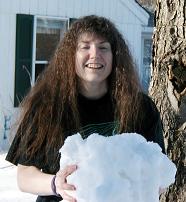 holding the snowball